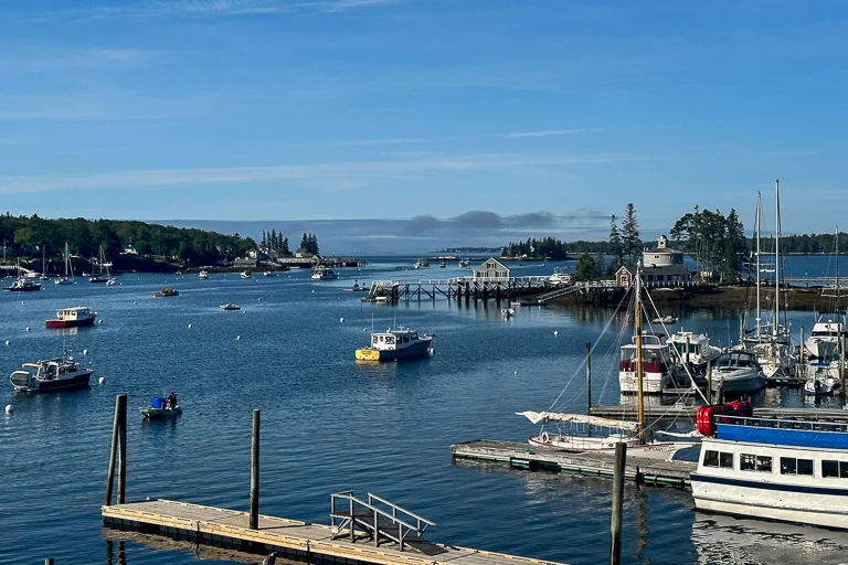 Boothbay Harbor seen from town center